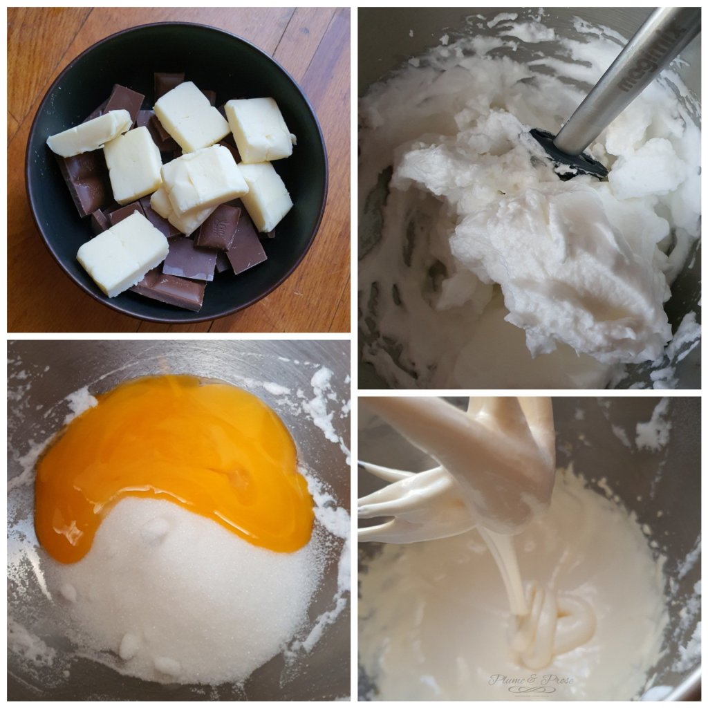 Préparation du moelleux au chocolat au lait de Natly